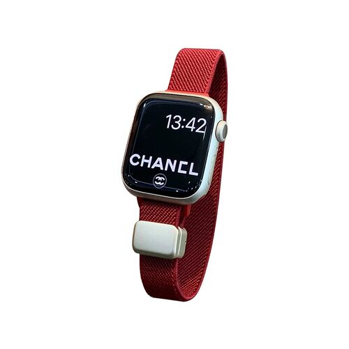 适用苹果手表iwatch10/s11表带百搭细款平纹编织磁吸扣applewatch