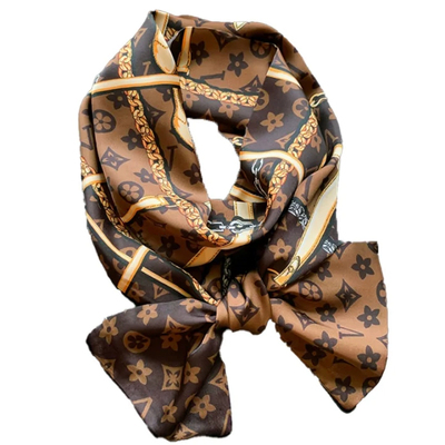 碎花小长条丝巾女时尚