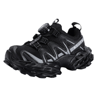 2025秋冬季新款儿童黑色运动鞋女童轻便百搭老爹鞋男童户外跑步鞋