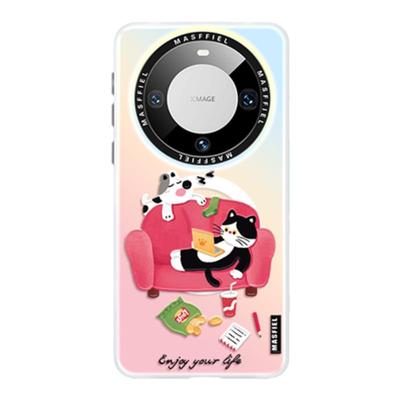 猫咪狗狗适用华为手机壳带支架