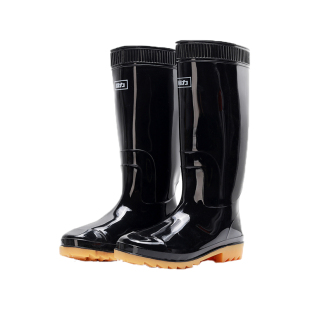 四季中高筒雨鞋男雨靴套鞋加绒耐酸碱防滑水靴牛筋底保暖胶靴水鞋