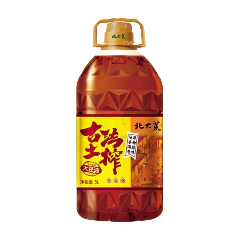 北大荒非转基因古法土榨大豆油5L家用家庭桶装