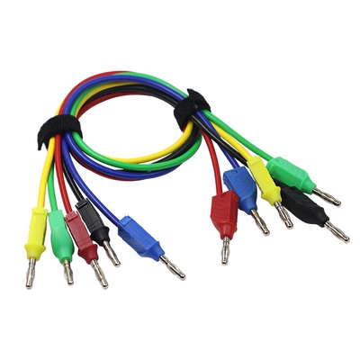 PA材质香蕉插4mm公插对公插可续插连接线导线耐高温硅胶线J70015