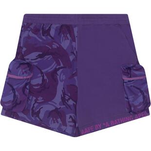 Aape女装春夏撞色字母印花迷彩拼接运动休闲短裤6750XXG