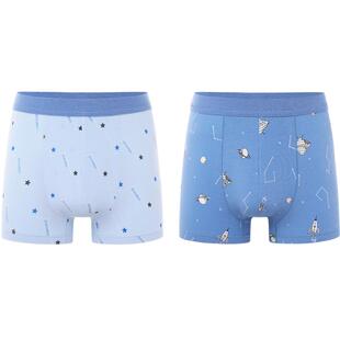 全棉时代青少年少男内裤纯棉中腰短裤透气男生平角内裤秋新款