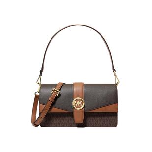 Michael KorsMK Greenwich中号老花斜挎包新款方形通勤手提女包