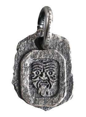 藏传女扎基拉姆925银项链小吊牌