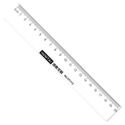 鸿泰直尺学生专用50CM办公文具尺子制绘图测量透明50公分20/30/40/60/100厘米格尺一年级美术生塑料加厚板尺