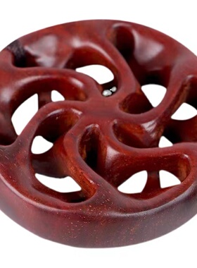 小叶紫檀镂空吊坠挂件