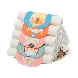 3条装男女宝宝吸汗巾6层4纱布纯棉幼儿园垫背巾儿童汗巾纱布1-8岁