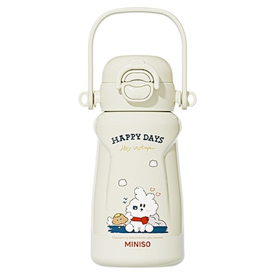 MINISO316L手提保温杯便携背带