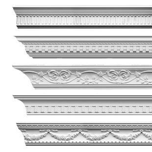 法式PU雕花线条欧式天花吊顶装饰线别墅装修雕花阴角线非石膏