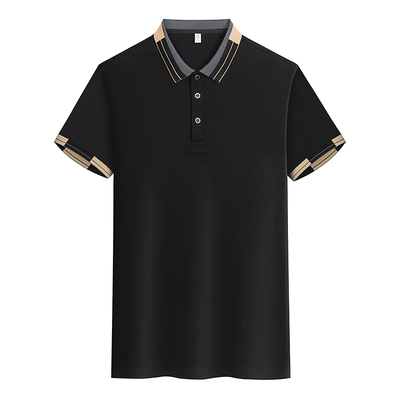 雅鹿男士夏季翻领冰感纯色Polo衫