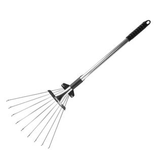 不锈钢耙子搂草农用扫树叶神器伸缩搂树叶落叶耙草地草坪工具耙子