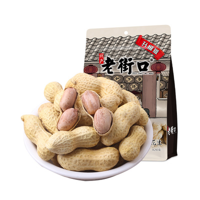 老街口炒货带壳下酒菜蒜香花生