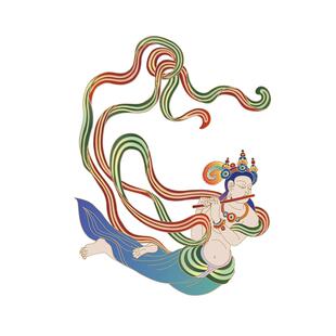 敦煌研究院 飞天金属书签 博物馆文创礼品古典镂空书签生日伴手礼