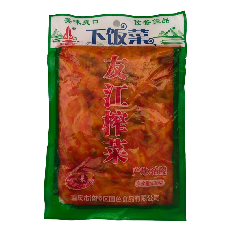 涪陵厨娘送饭菜400g榨菜红油微辣清淡原味榨菜丝商用去皮咸菜友江