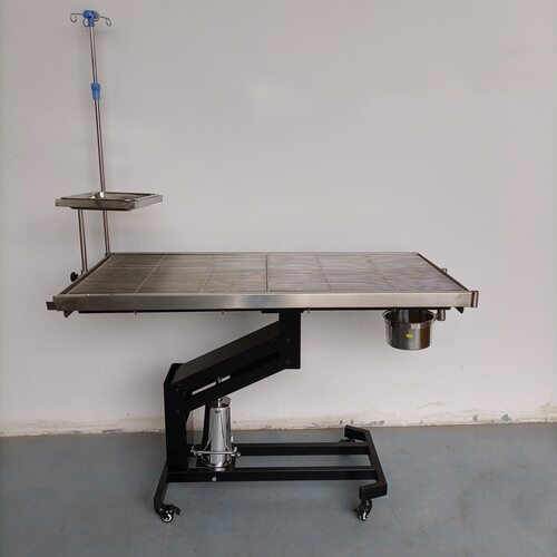 移动不锈钢电动宠物手术台液压升降宠物猫手术床猫笼狗笼电动恒温