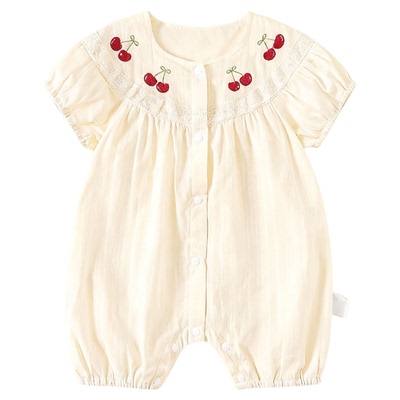 婴儿夏季薄款包屁衣连体衣