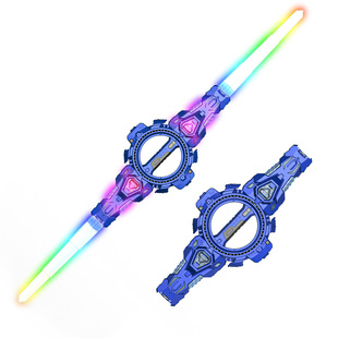 火花双刃激光剑炫旋转火旋剑伸缩发光儿童玩具刀宝剑男孩新年礼物