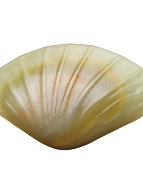 和田玉籽料贝壳手把件