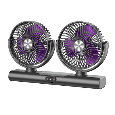 双头台式USB静音大风力风扇