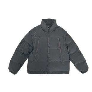 Dashufulcrum三防设计款可拆卸袖棉服男冬季质感马甲面包服厚棉衣