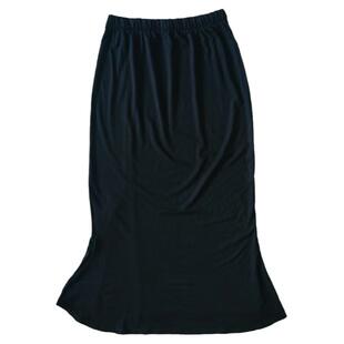 新款松紧高腰鱼尾裙女士显瘦遮肉长裙前侧开叉半身裙弹力宽松型