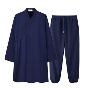 武当中袍秋冬加厚加绒三清领道士服道袍保暖练功服居士服男女同款