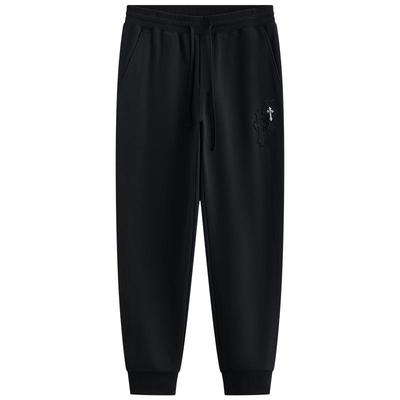 Ed Hardy埃德哈迪2025春季新款金属标贴皮绣绣花男士长裤