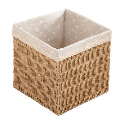 手工编织桌面零食收纳筐