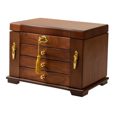 实木首饰盒收纳盒新婚礼物送新娘