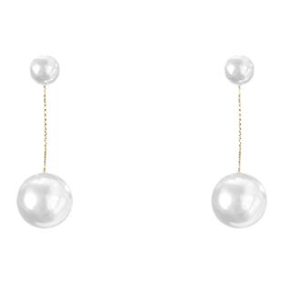 法式珍珠款吊坠蚊香盘耳夹女无耳洞新款长款耳环气质轻奢高级耳饰