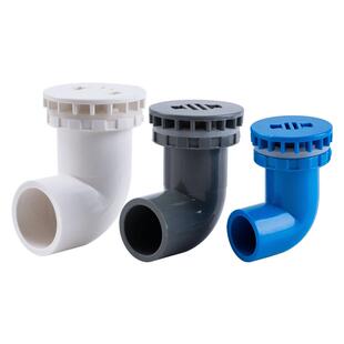 顶建 强排弯头鱼缸弯排PVC管件90度平底排水上下水管接头放水配件