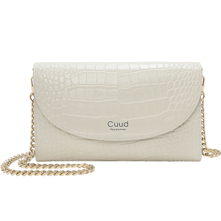 【专柜】cuud包包女士2026新款冬季鳄鱼纹链条包女牛皮单肩斜挎