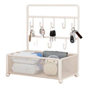 玄关钥匙收纳装饰盒摆件入户门口鞋柜上置物架桌面挂墙整理的神器