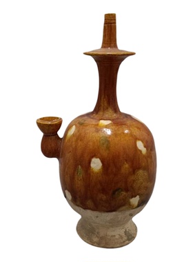 陶瓷装饰古典酒店三彩净瓶摆件