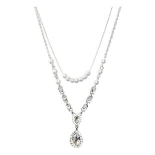 人鱼之泪双层叠戴珍珠项链韩系千金感精致锁骨链轻奢小众百搭颈链