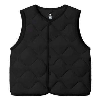 骆驼儿童羽绒马甲2025新款内胆保暖轻薄短款背心男童羽绒马夹外套