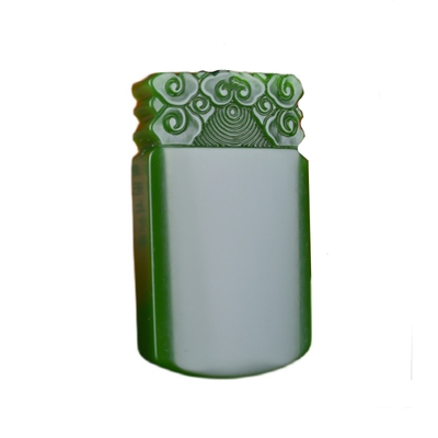 和田玉平安无事牌吊坠