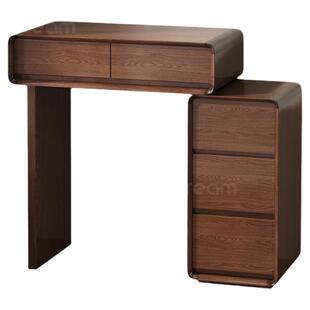 三梦中古风床头小户型梳妆台斗柜一体60cm窄斗柜卧室复古风化妆桌