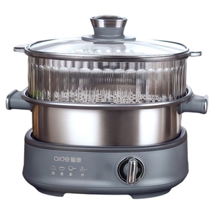 爱德分体式电火锅母婴级316不锈钢钛合金内胆家用多功能电热煮锅