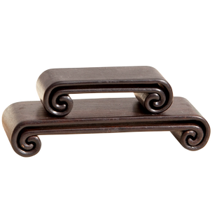 紫光檀书卷底座实木质印章摆件小茶壶茶杯茶道茶道鼻烟壶木雕底座