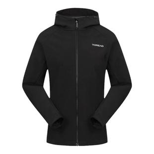 探路者软壳衣男款秋冬户外弹力保暖防泼水透气连帽登山外套女