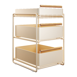 橱柜内分层置物架厨房调料品置物架柜内抽屉橱柜内抽拉架