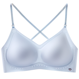 王楚然同款HelloSunny森呼吸美背内衣女无痕露背聚拢U型挂脖文胸