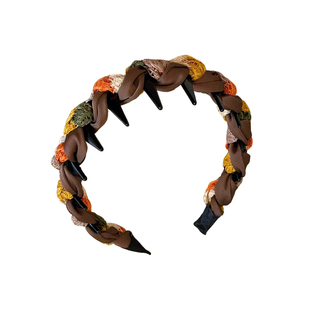 美拉德布艺缠绕齿梳发箍女2026新款日常外戴头箍高颅顶压发卡头饰