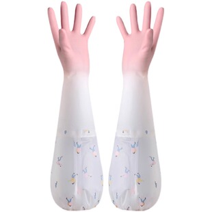 洗碗手套女防水橡胶加绒冬季厨房耐用型刷洗衣衣服皮家用加厚家务