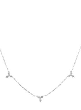 进口D色莫桑石小三钻项链