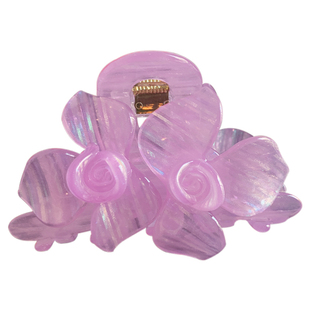 果冻粉发饰芭蕾风超好看的发圈女高级感洋气时尚 高质量花朵抓夹